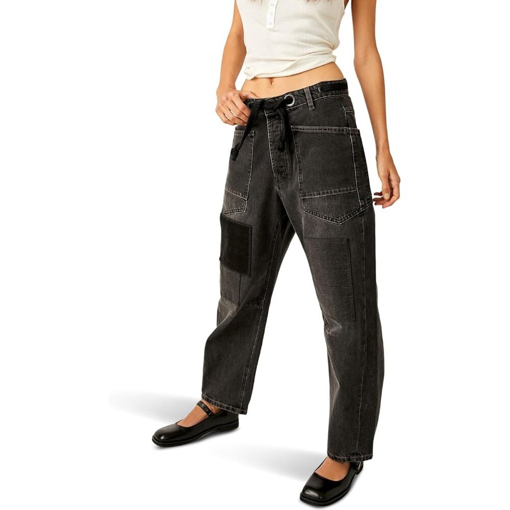 Free People We The Free Moxie Pull-On Barrel Jeans